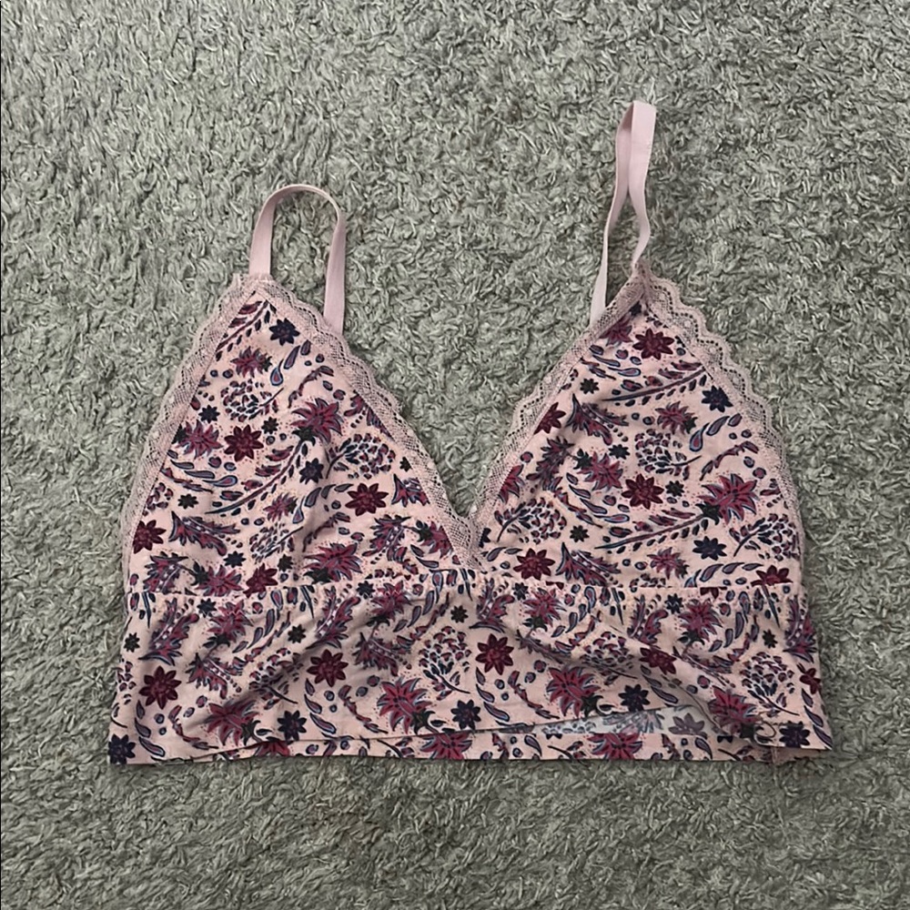 Jessica Simpson Black and Green Lace Bralette